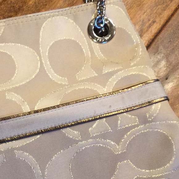 Vintage Coach signature poppy purse bag chain convertible strap Christmas - Picture 5 of 12